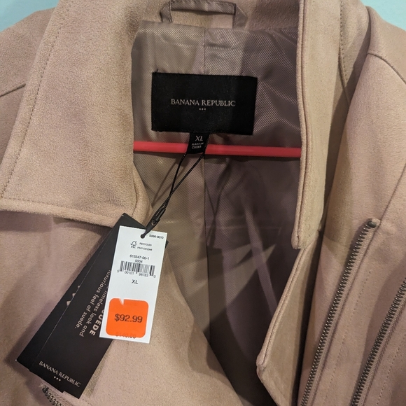 🔥NWT:🔥XL Banana Republic Cream Suede Vest - Picture 2 of 2